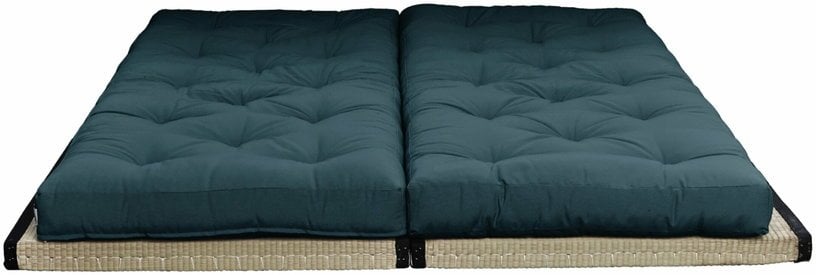Chico - Canapé convertible 3 places tissu bleu canard - Vue supplémentaire 2
