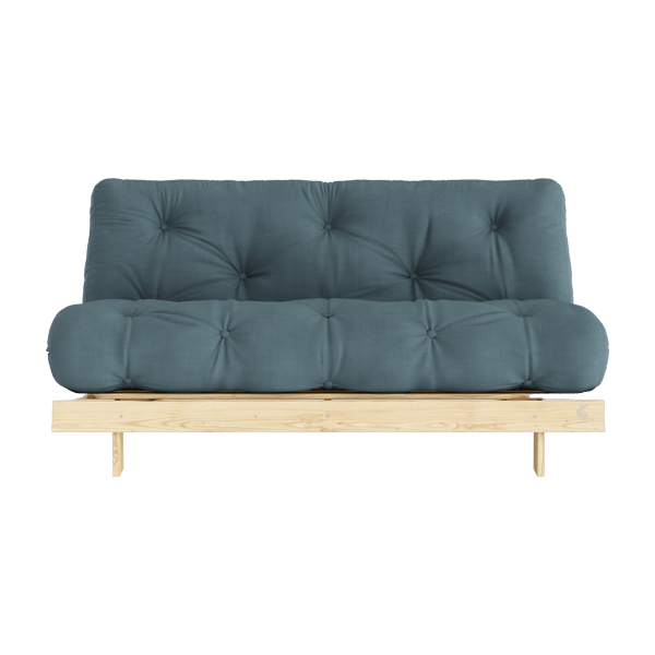 Roots - Canapé convertible 3 places tissu bleu canard