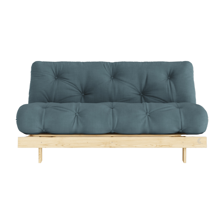 Canapé-lit bleu pétrole pin massif Roots 160 - Karup Design