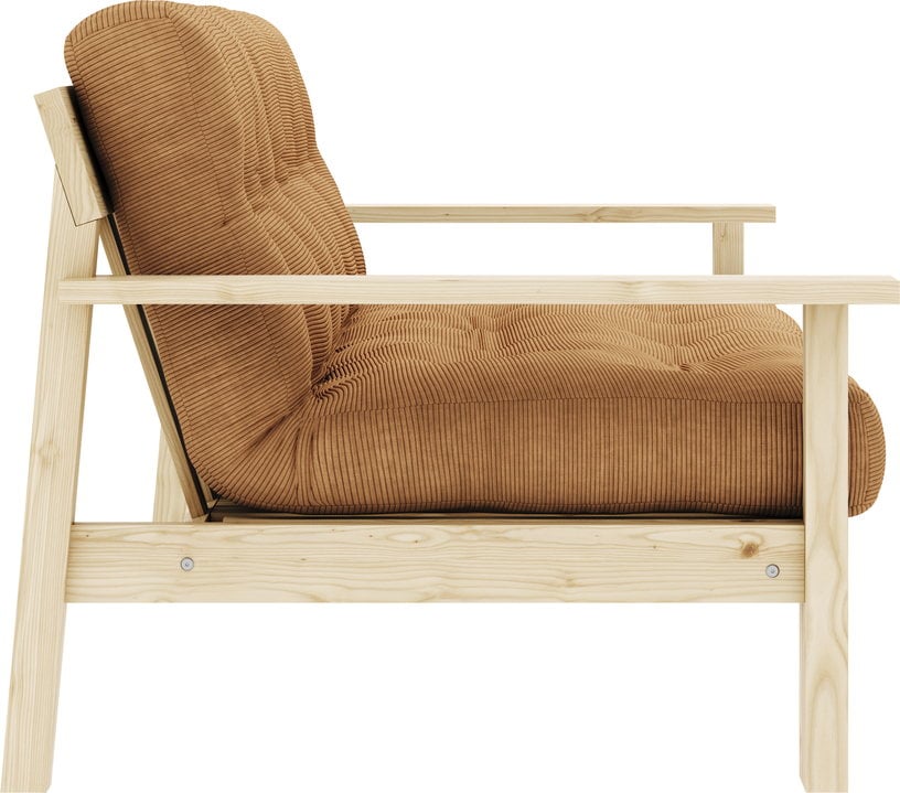 Unwind - Canapé convertible 3 places tissu marron - Vue supplémentaire 2