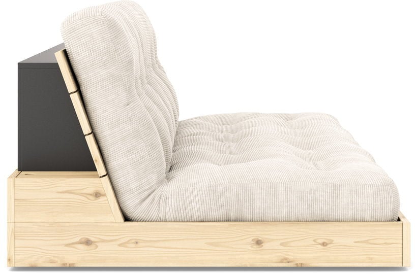 Base - Canapé convertible 3 places tissu beige - Vue supplémentaire 1