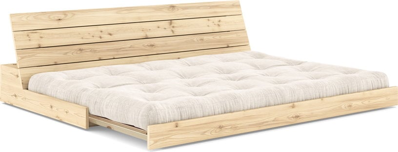 Base - Canapé convertible 3 places tissu beige - Vue supplémentaire 2