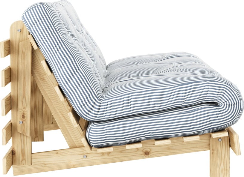 Roots - Canapé convertible 3 places tissu bleu - Vue supplémentaire 1