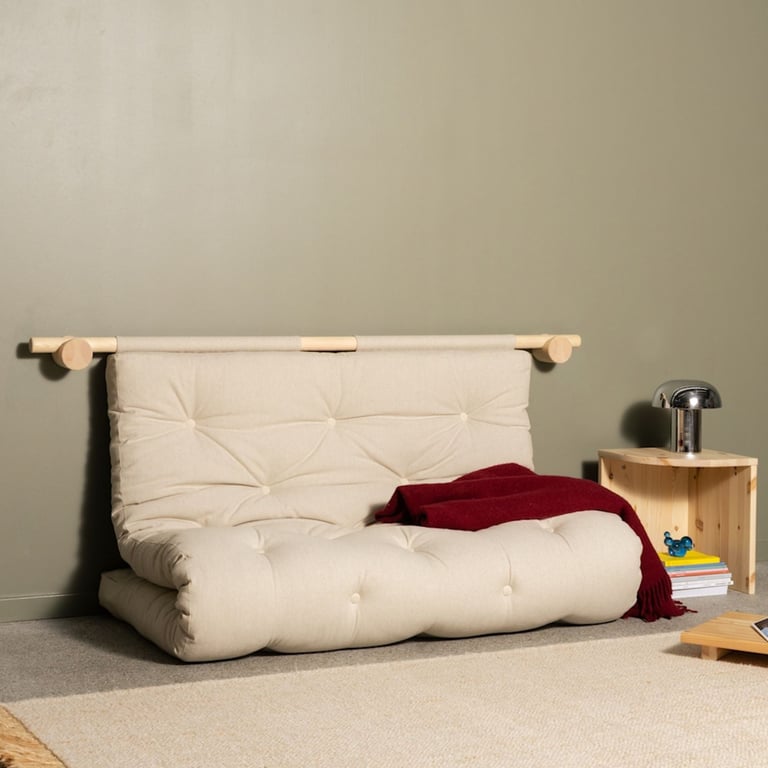 Canapé convertible en polyester seaweed 135x200cm Hooked - Karup Design