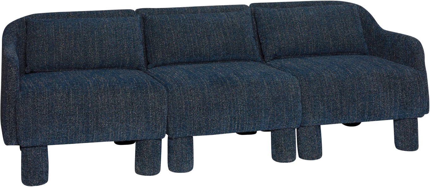 Elegance - Canapé tissu bleu - Vue supplémentaire 1