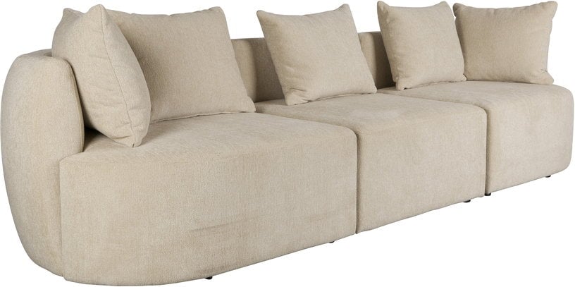 Rocca - Canapé 5 places tissu beige - Vue supplémentaire 2