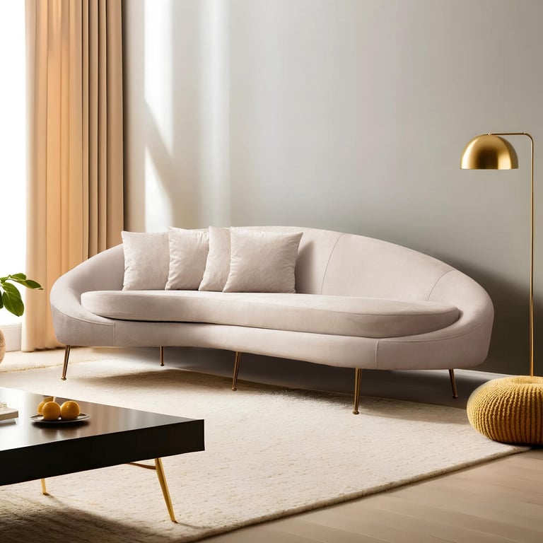 Eses - Canapé 3 places velours rose - Vue supplémentaire 3