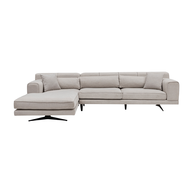 Jivago - Canapé d'angle gauche 4 places tissu beige - Vue supplémentaire 1