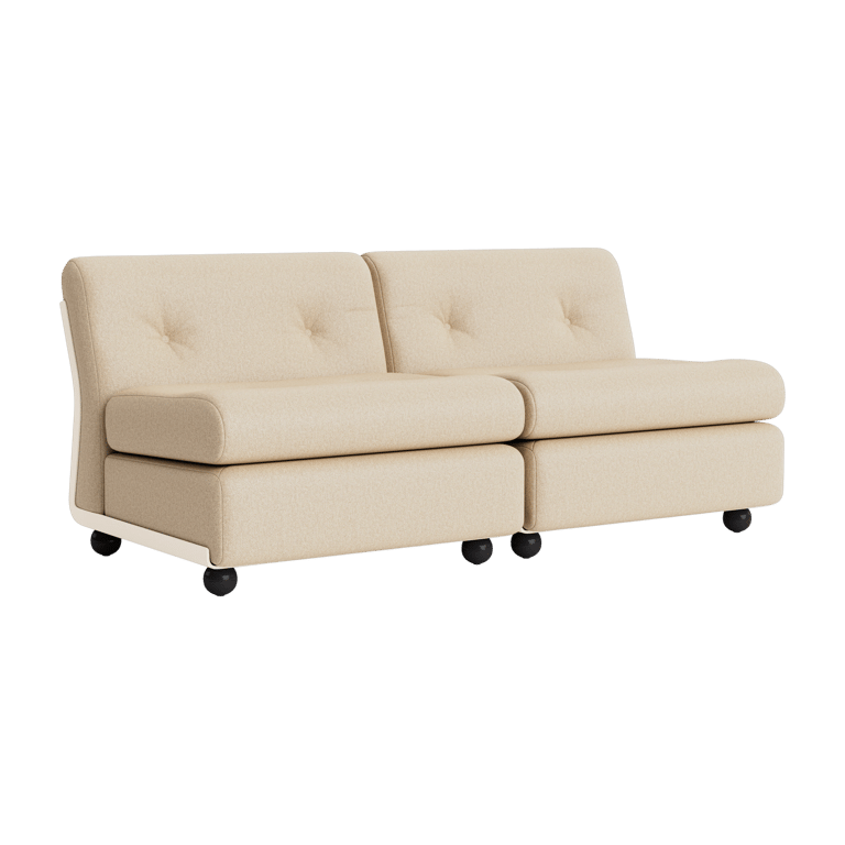 Amanta - Canapé 2 places tissu beige - Vue supplémentaire 1