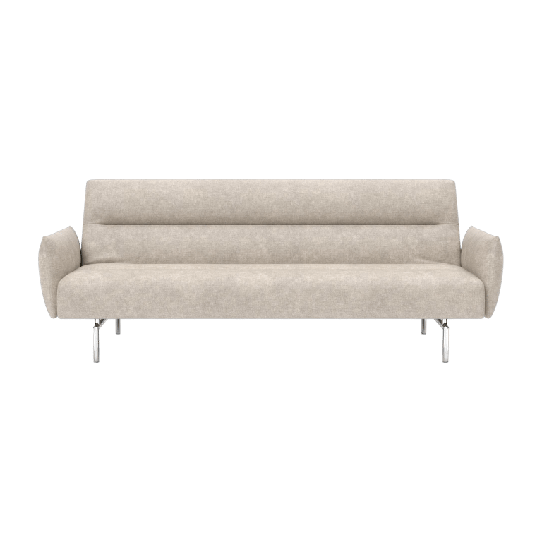 Jillis - Canapé convertible 4 places tissu beige - Vue supplémentaire 1