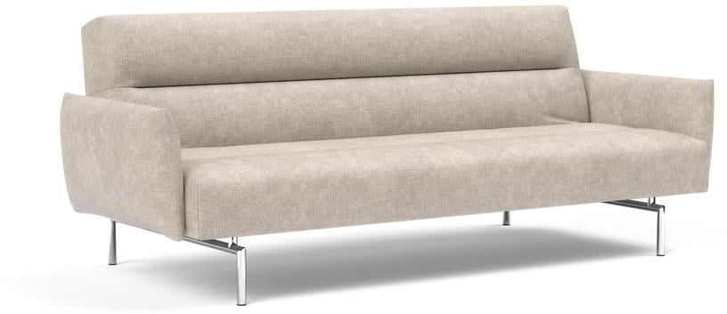 Jillis - Canapé convertible 4 places tissu beige - Vue supplémentaire 2