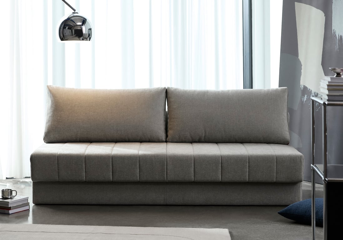 Canapé convertible en tissu avella sand 143-200cm Akello - Innovation Living