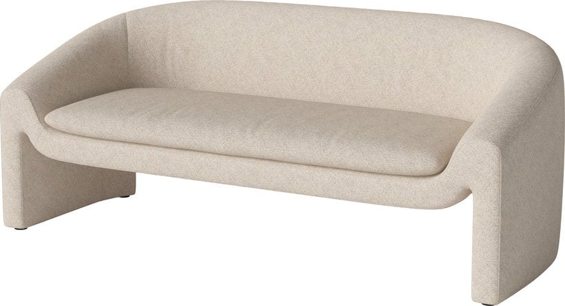 Mielo - Canapé 2.5 places tissu bouclette beige - Vue supplémentaire 2