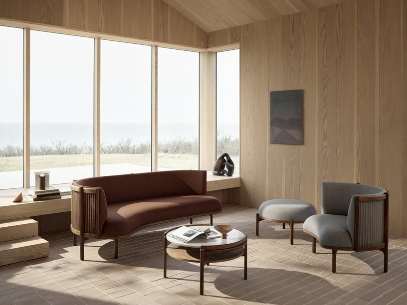 Canapé d'angle gauche en chêne noir et assise remix 823 197cm RF1903 - Carl Hansen & Søn