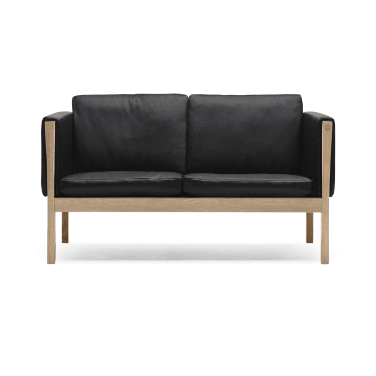 CH162 - Canapé 2 places cuir noir - Vue supplémentaire 1