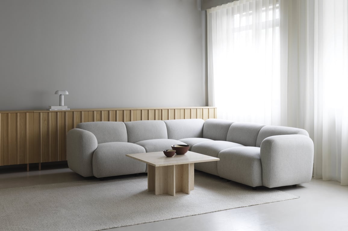 Module accoudoir droit de canapé gris Swell modular sofa 120 - Normann Copenhagen