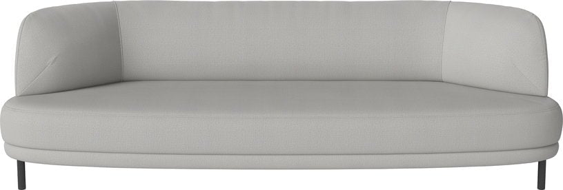 Grace - Canapé 3 places tissu bouclette gris - Vue supplémentaire 2