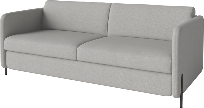 Pira - Canapé convertible 3 places tissu gris - Vue supplémentaire 2