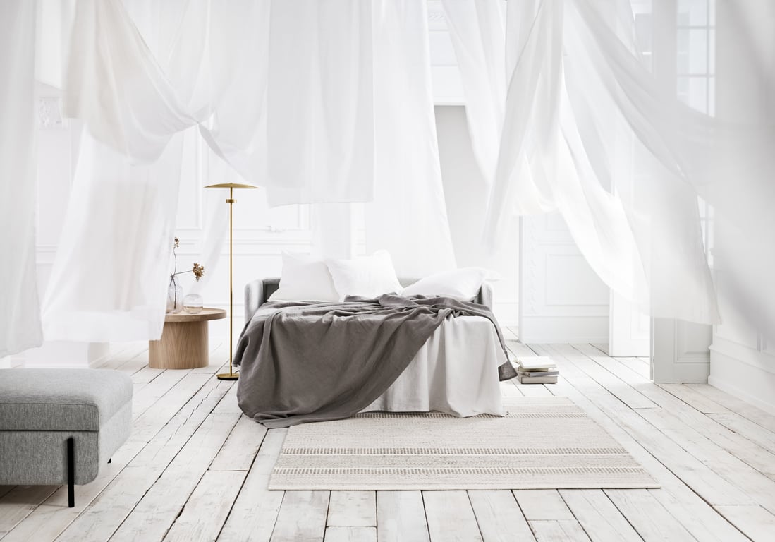 Pira - Canapé convertible 3 places tissu gris - Vue supplémentaire 3