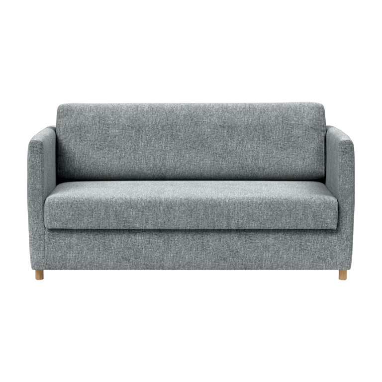 Olan - Canapé convertible 2 places tissu gris - Vue supplémentaire 1