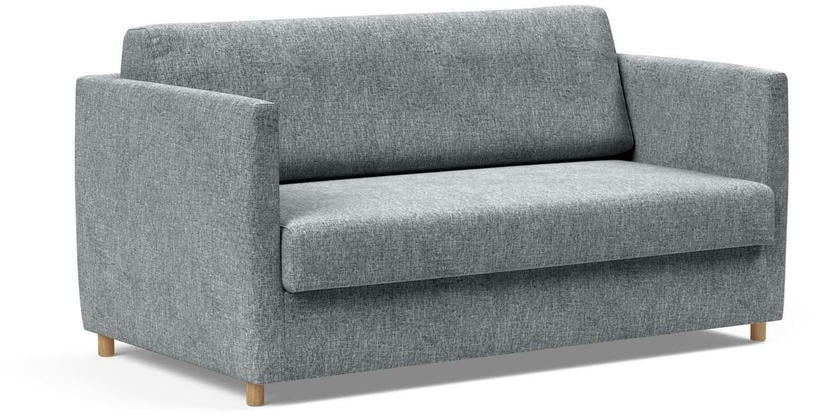 Olan - Canapé convertible 2 places tissu gris - Vue supplémentaire 2