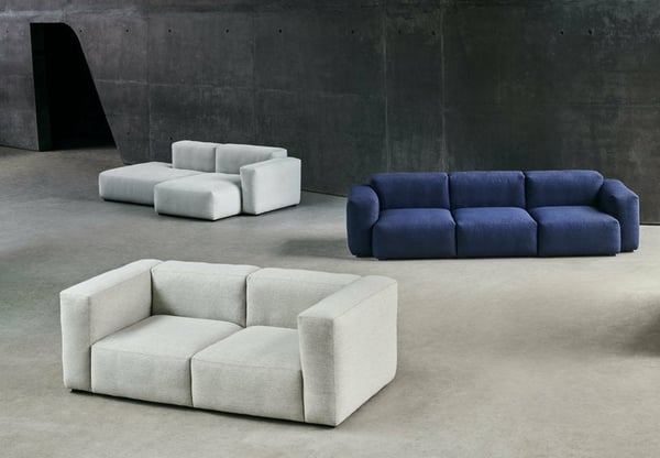 Mags Soft - Canapé 2.5 places tissu gris