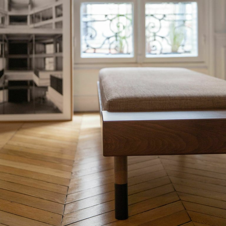 Méridienne en laine marron Mi - Kann Design