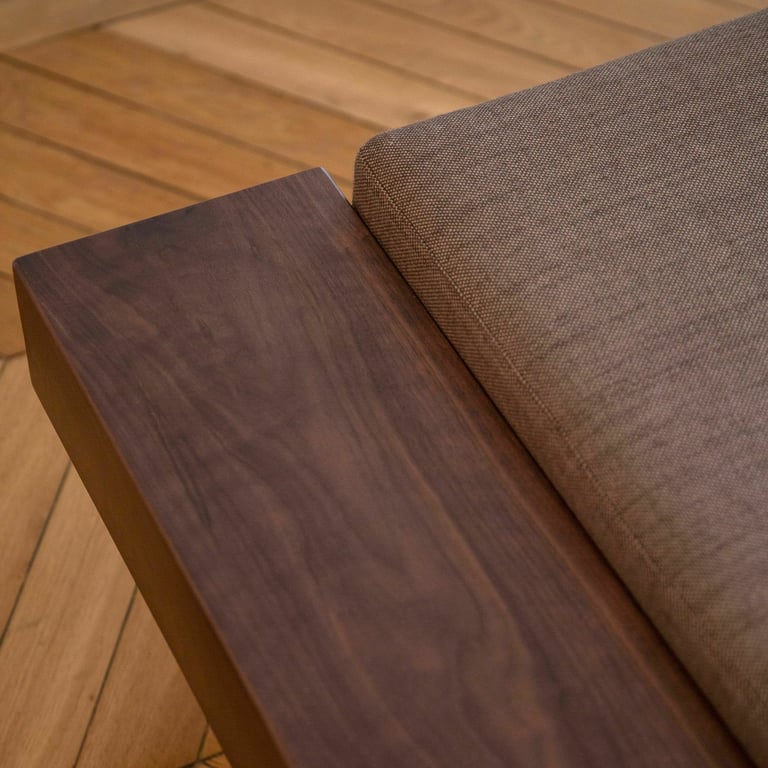 Mi - Méridienne tissu marron - Vue supplémentaire 3