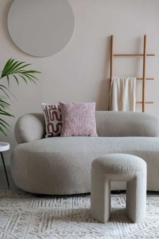 Elio - Canapé 3 places tissu beige - Vue supplémentaire 3