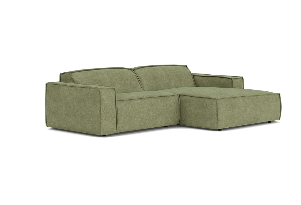 Edge - Canapé d'angle gauche 4 places tissu vert - Vue supplémentaire 2