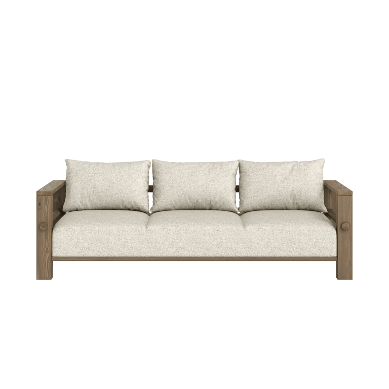 Bare - Canapé convertible 4 places tissu beige - Vue supplémentaire 1