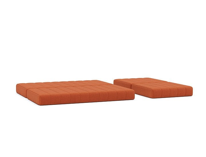 Cozypad - Canapé convertible 3 places tissu orange - Vue supplémentaire 2