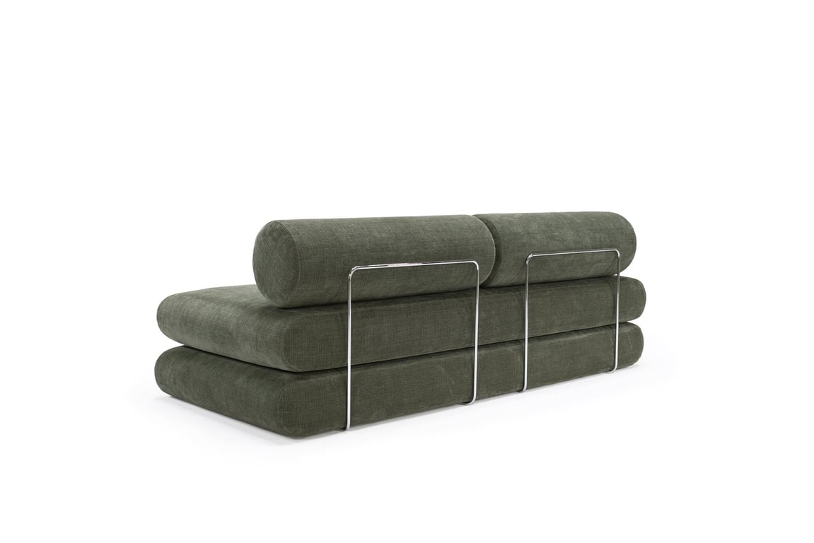 Circlus - Canapé convertible 3 places tissu vert - Vue supplémentaire 3