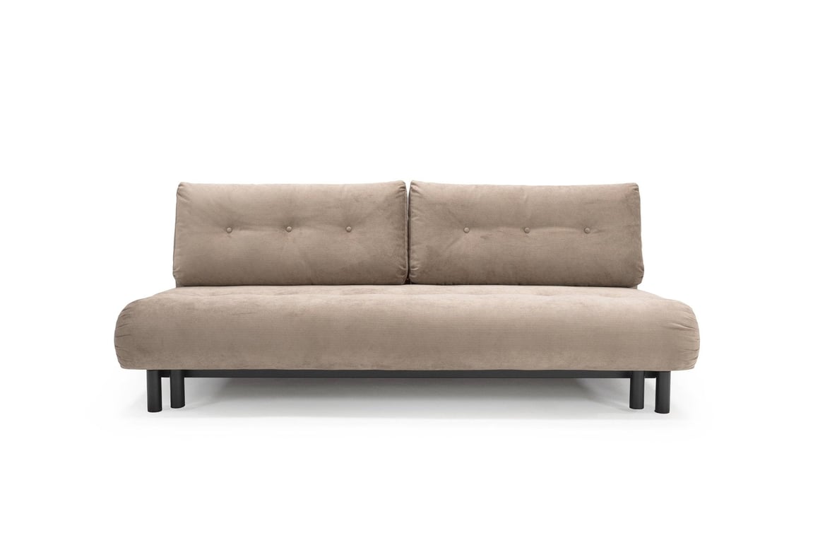 Nabli - Canapé convertible 3 places tissu gris - Vue supplémentaire 1