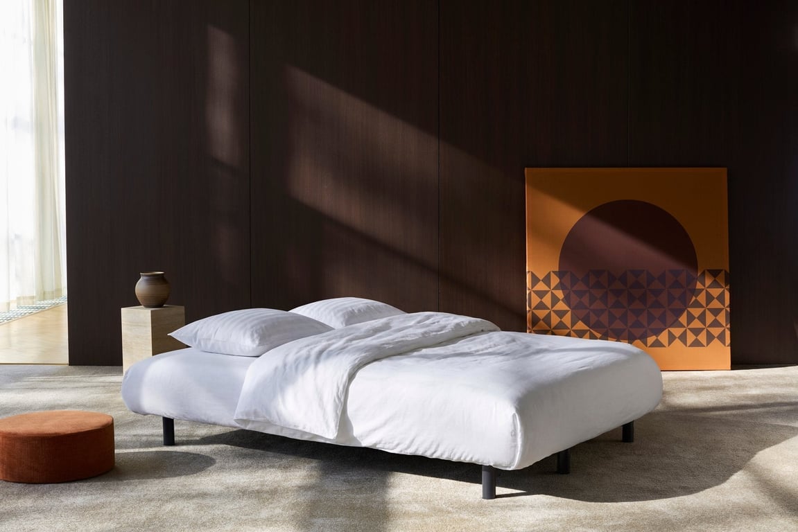 Nabli - Canapé convertible 3 places tissu gris - Vue supplémentaire 3