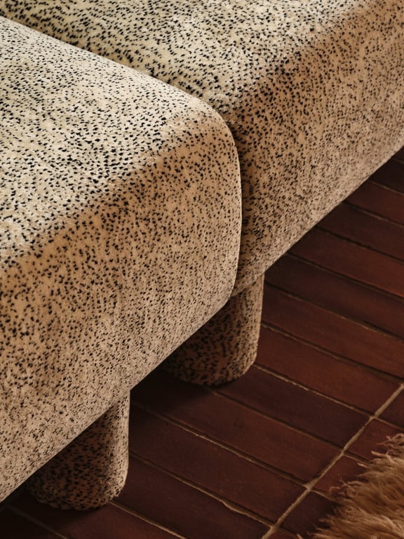 Dase - Canapé velours beige - Vue supplémentaire 3