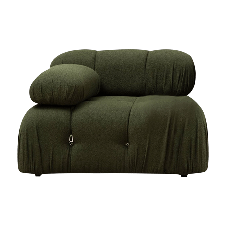 Bubble - Module canapé d'angle gauche tissu vert - Vue supplémentaire 2