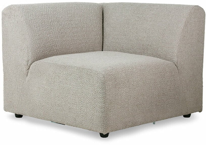 Jax - Module canapé de fin angle droit tissu gris - Vue supplémentaire 2