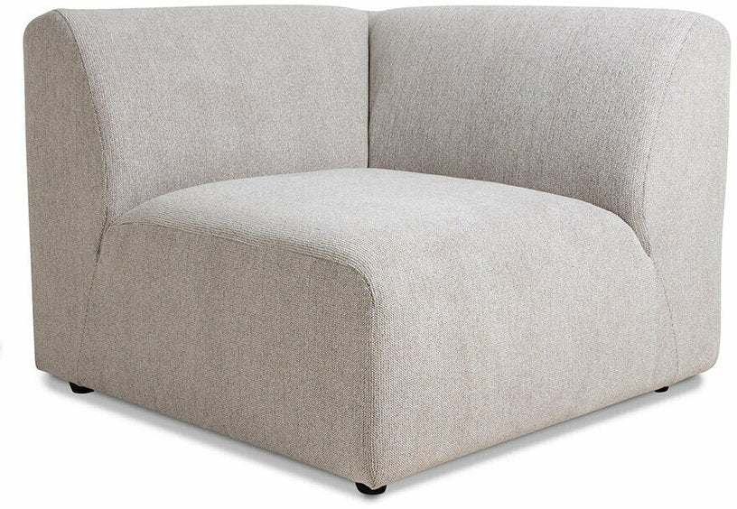 Jax - Module canapé de fin angle droit tissu gris - Vue supplémentaire 3