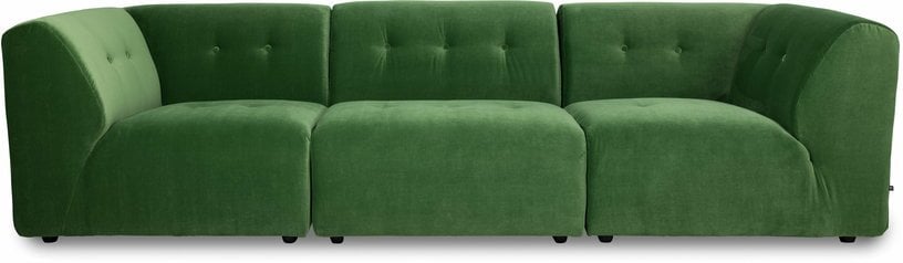 Vint - Module canapé milieu 2 places velours vert - Vue supplémentaire 2