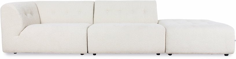 Vint - Module canapé milieu 2 places tissu bouclette beige - Vue supplémentaire 3