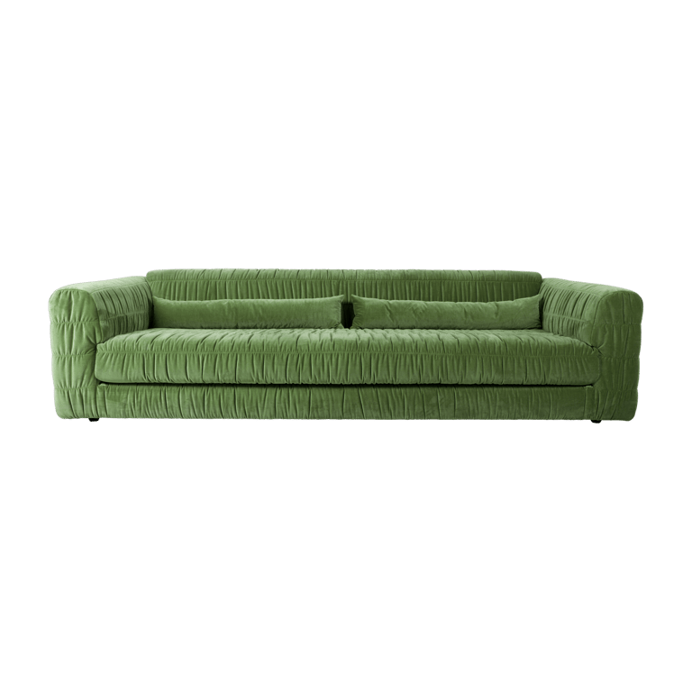 Club Couch - Canapé 4 places velours vert - Vue supplémentaire 1