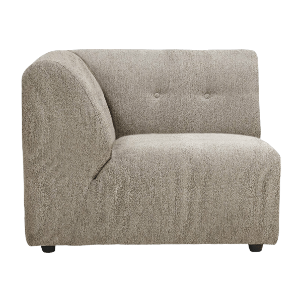 Vint - Module canapé d'angle gauche tissu beige