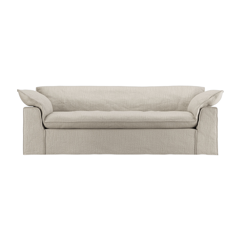 Canapé en tissu pure ivory 244cm Nomad - HKLIVING