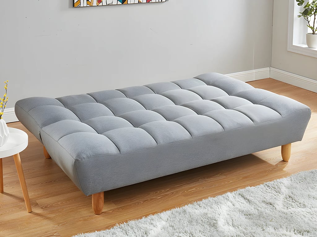 Esteban canapé convertible 3 places clic-clac tissu gris - Vue supplémentaire 2