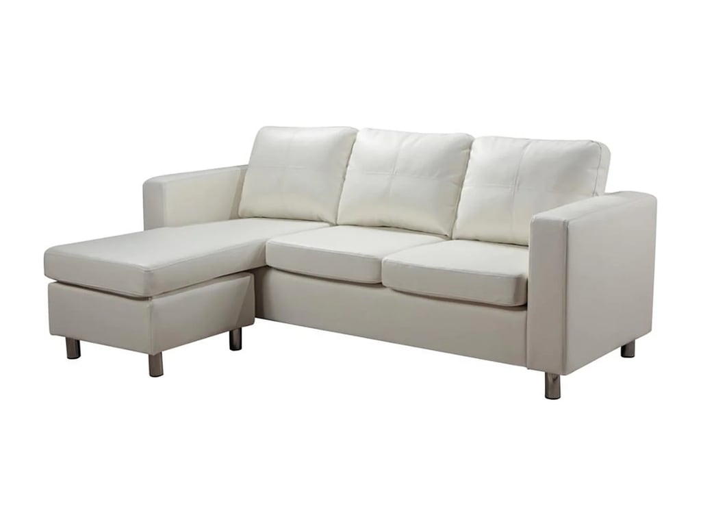 Ackley canapé d'angle réversible 4 places simili beige - Vue supplémentaire 2