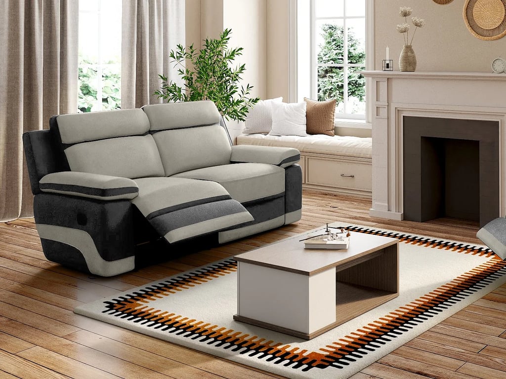 Produit similaire: Talca canapé 3 places microfibre gris clair et anthracite relax