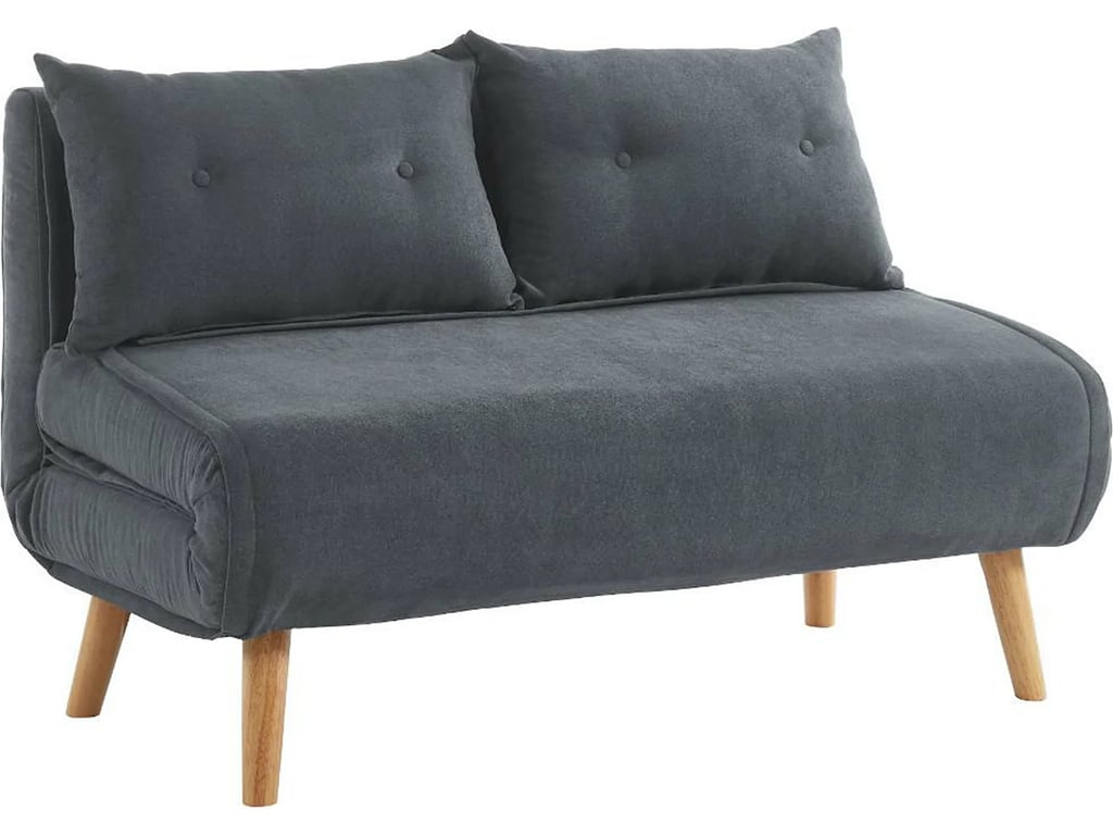 Valerio canapé convertible 2 places tissu gris - Vue supplémentaire 1