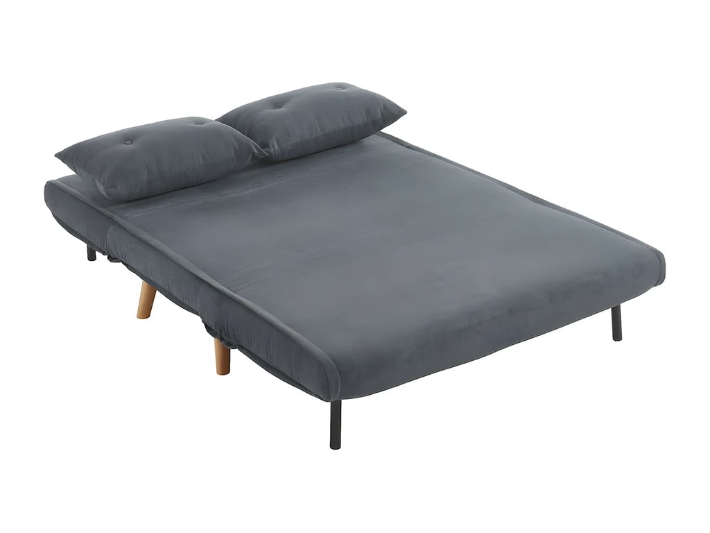 Valerio canapé convertible 2 places tissu gris - Vue supplémentaire 2