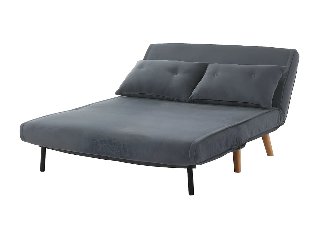 Valerio canapé convertible 2 places tissu gris - Vue supplémentaire 3